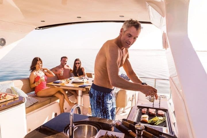 bbq on a boat