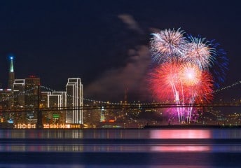 New Year's celebrations on the water