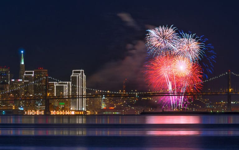 New Year's celebrations on the water