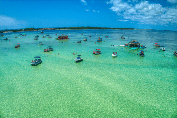 crab island sandbar party