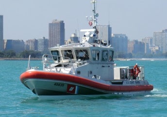 Coast Guard boat on the water