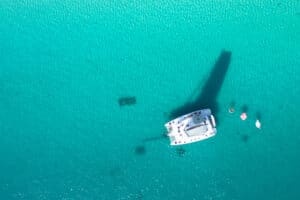 catamaran and sailboat