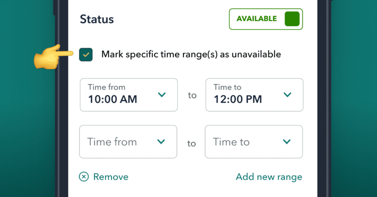 unavailability update