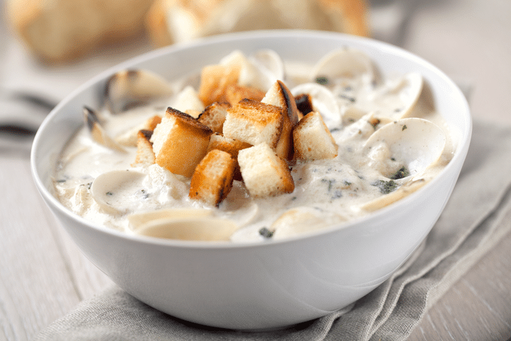 New England clam chowder