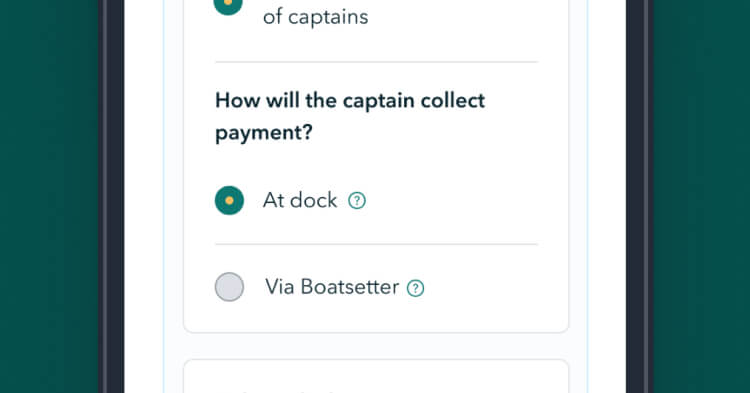 how will the boat captain collect payment