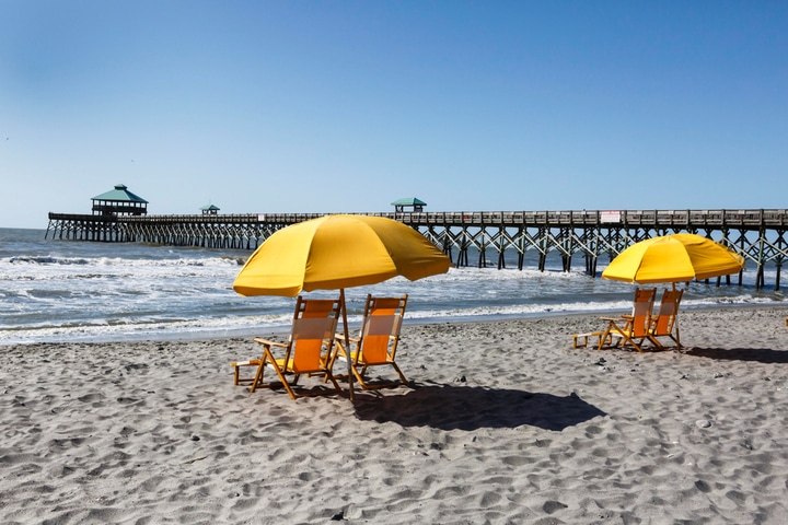 Folly Beach near Charleston, South Carolina