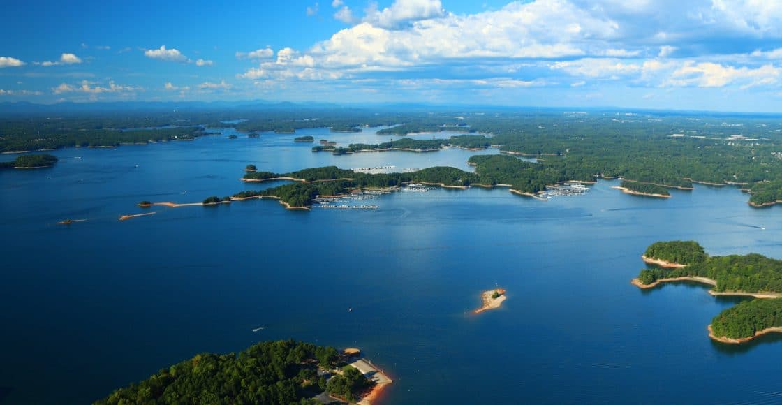 Boating on Lake Lanier.