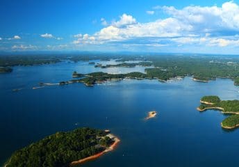 Boating on Lake Lanier.