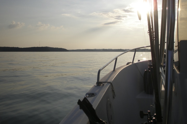 Fishing on Lake Lanier.