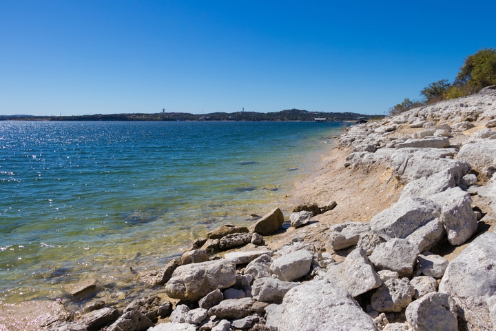 Lake Travis, Texas shoreline.