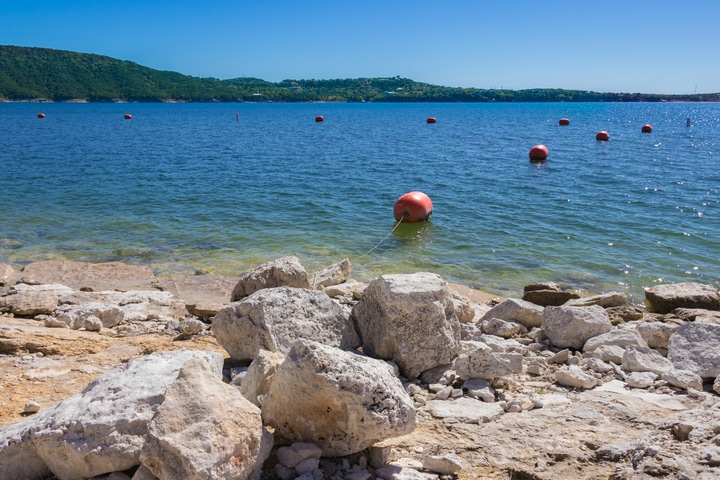 Lake Travis, Texas swimming.