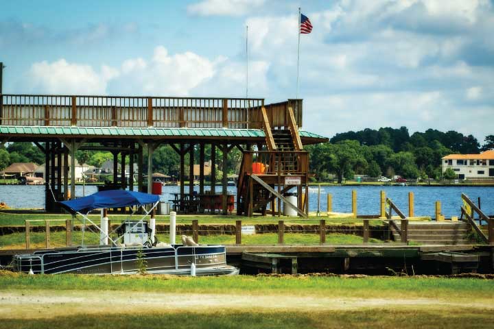 Lake Conroe fishing pier.