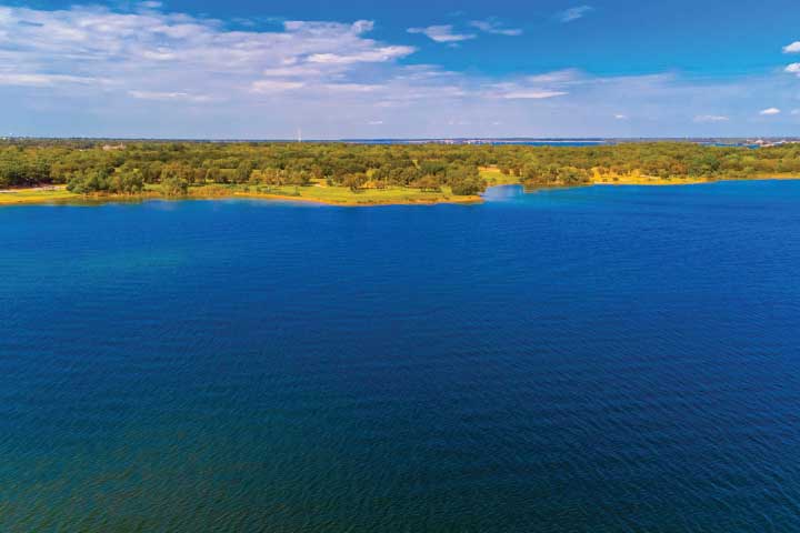 Lake Lewisville, Texas.