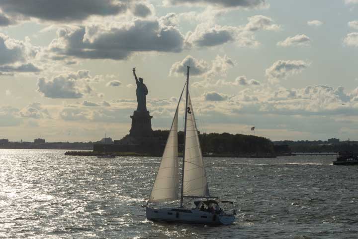 Sailing in New York.