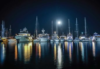 Sleeping on a boat.