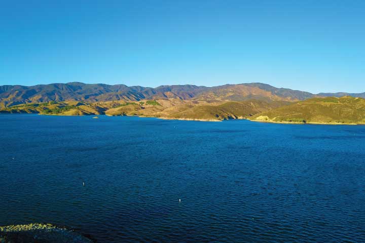 Castaic Lake Near Los Angeles, California.