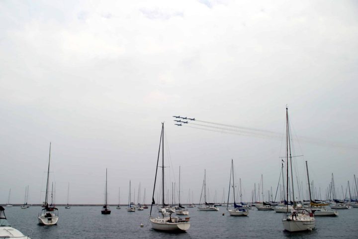 Watching the Chicago Airshow From Lake Michigan