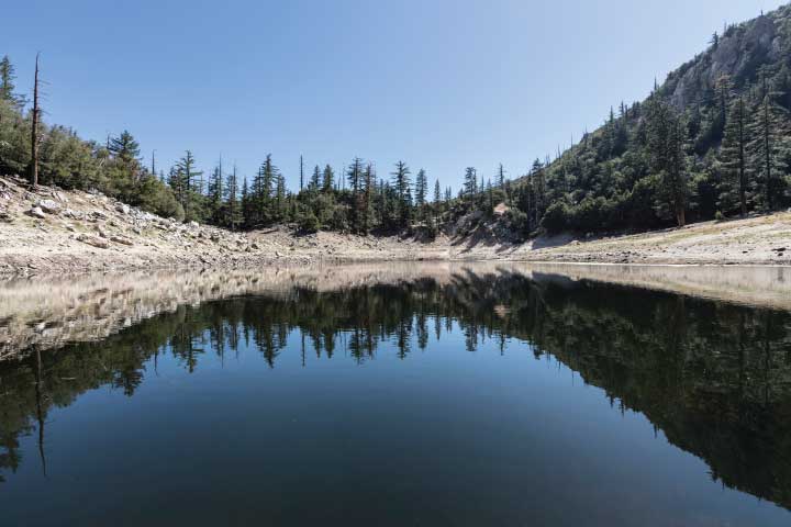 Crystal Lake Near Los Angeles, California.