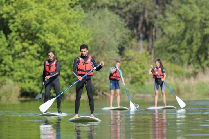 Paddleboarding.