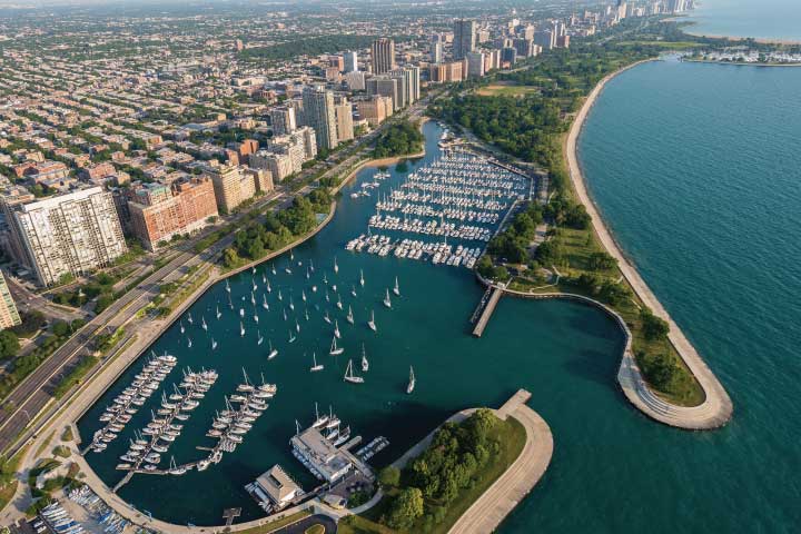 Belmont Harbor, Chicago.