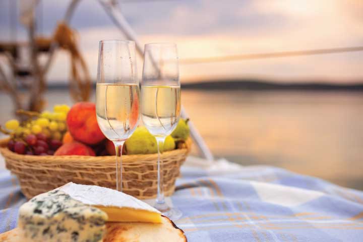 Romantic Boat Picnic.