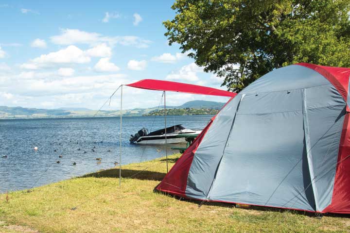 Camping With a Boat.