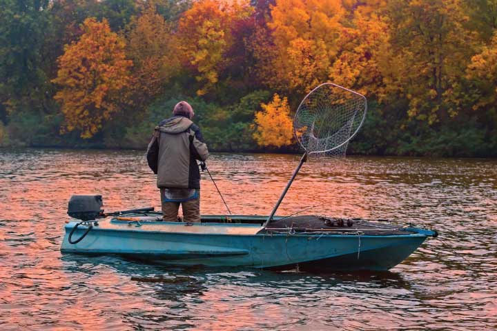 Fishing at Sunset.