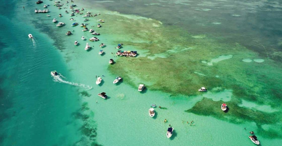 Sandbars in the Florida Keys.