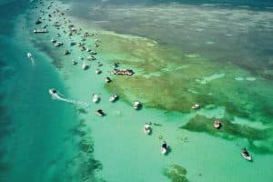 Sandbars in the Florida Keys.