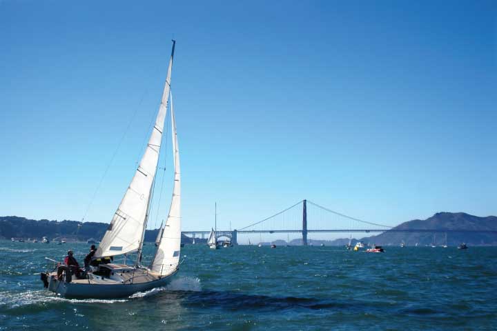 Sailing San Francisco Bay.