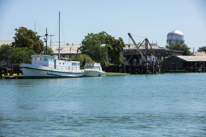 San Joaquin River Marina.