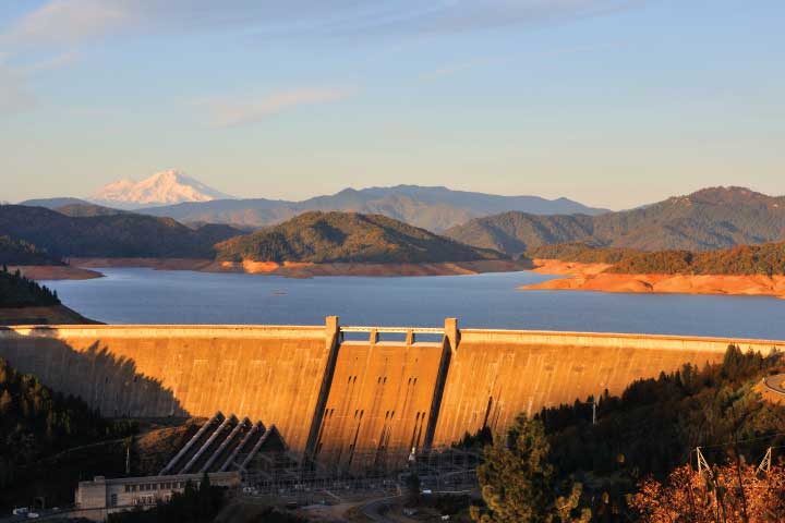 Shasta Lake in California.