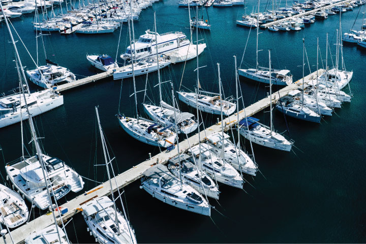 Yachts in a Marina.