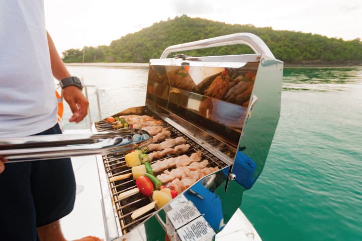 Boat Grilling.