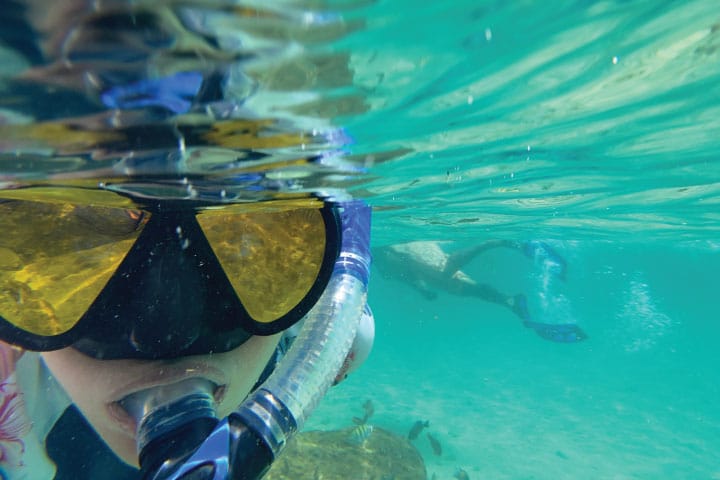 Snorkeling on Peanut Island.