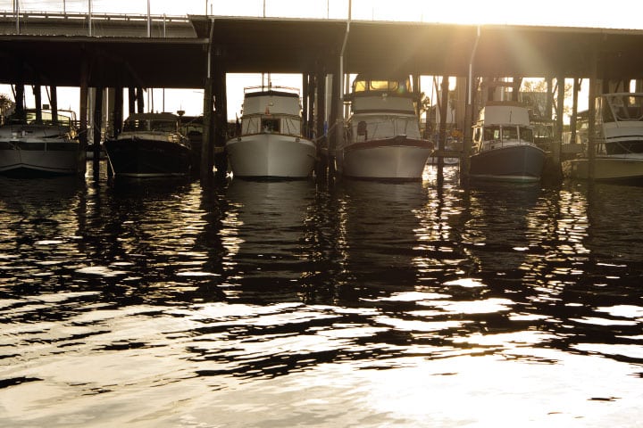 Covered Boat Slips.