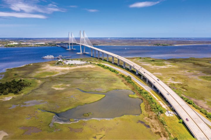 Sidney Lanier Bridge in Brunswick, Georgia.