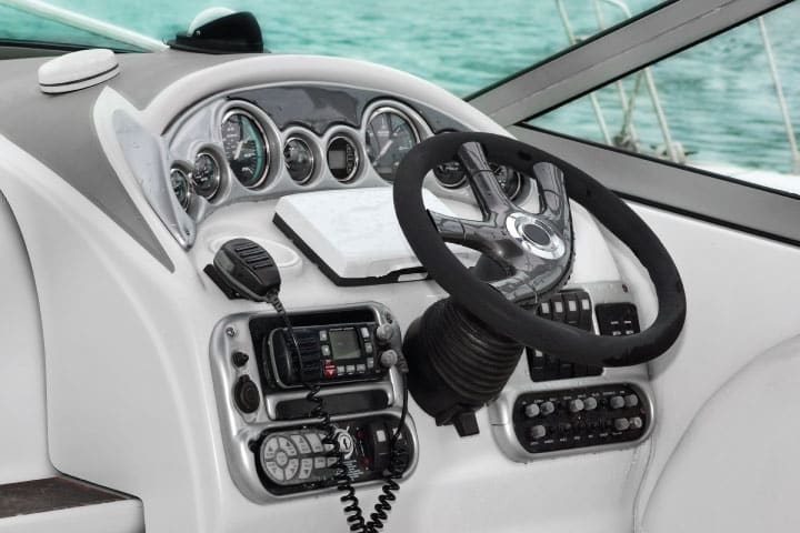 Boat controls.