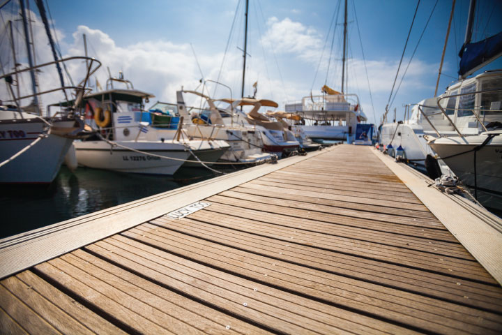 Boat marina dock.