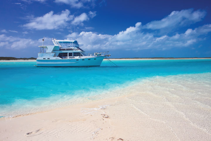 Boating in The Bahamas.