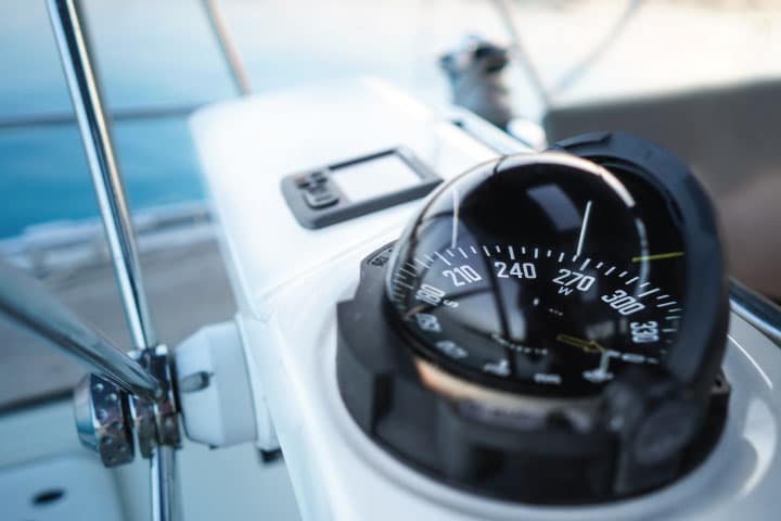 Boat navigation compass.
