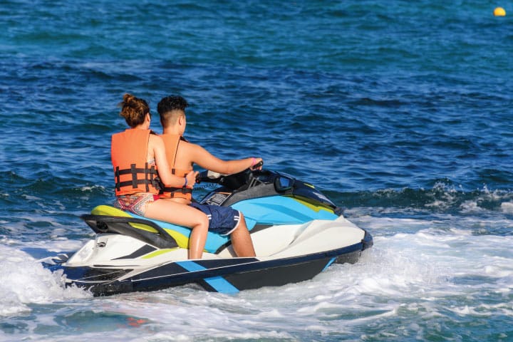 Jet skiing.