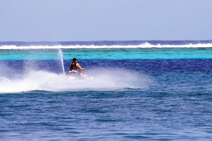 Jet skiing.