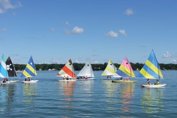 Sunfish sailboat.