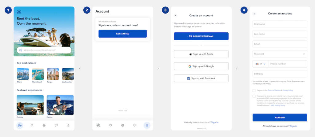 How To Create A Boatsetter Account How To Create A Boatsetter Account