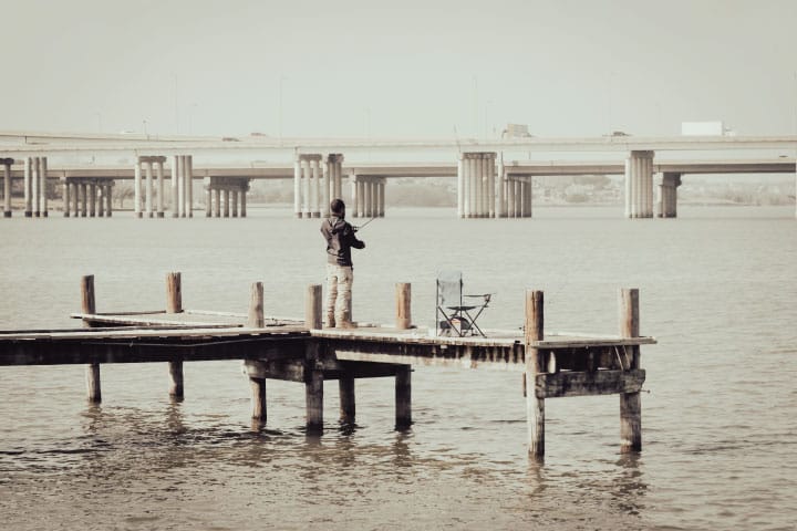 Fishing in Lake Ray Hubbard.