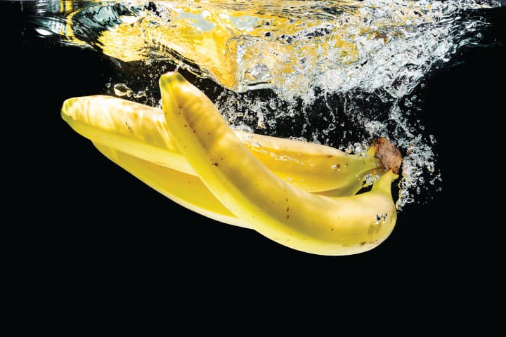 Floating bananas.