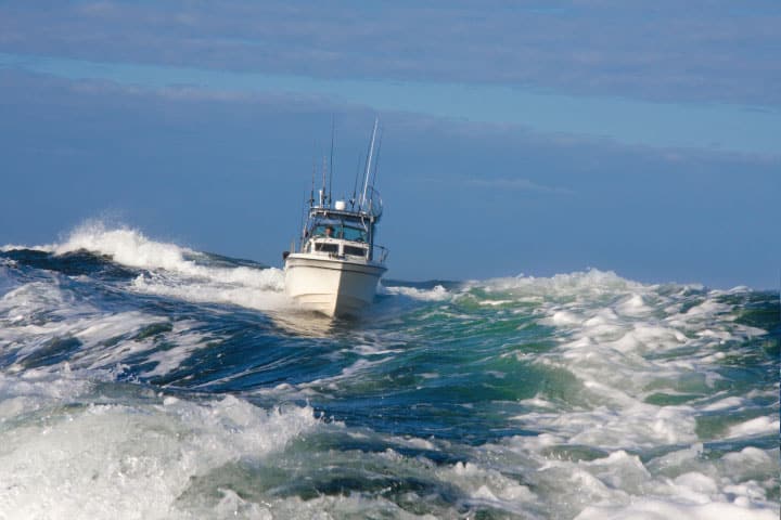 Navigating through choppy waves.