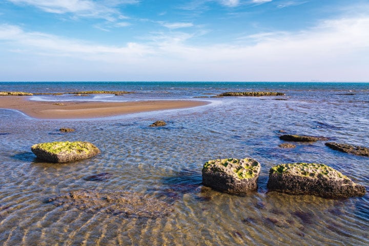 Low tide.