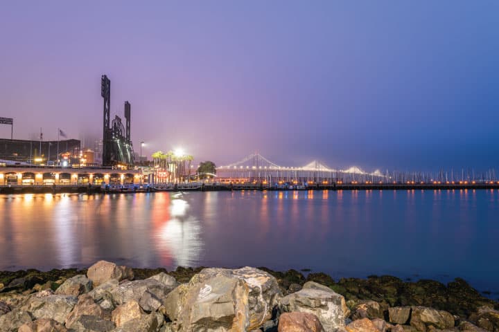 McCovey Cove at night.